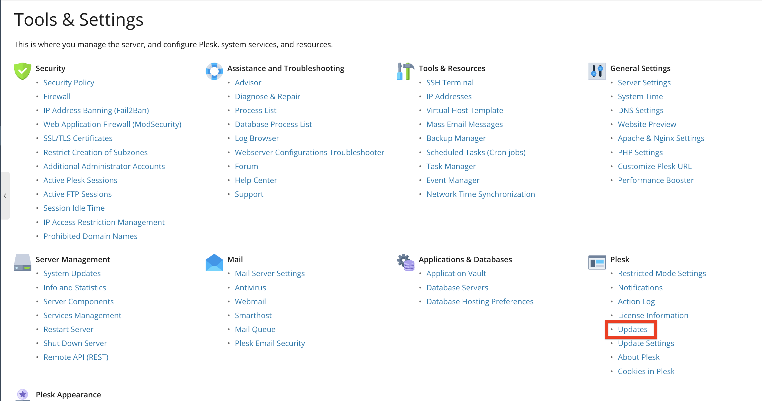 updates-functionality