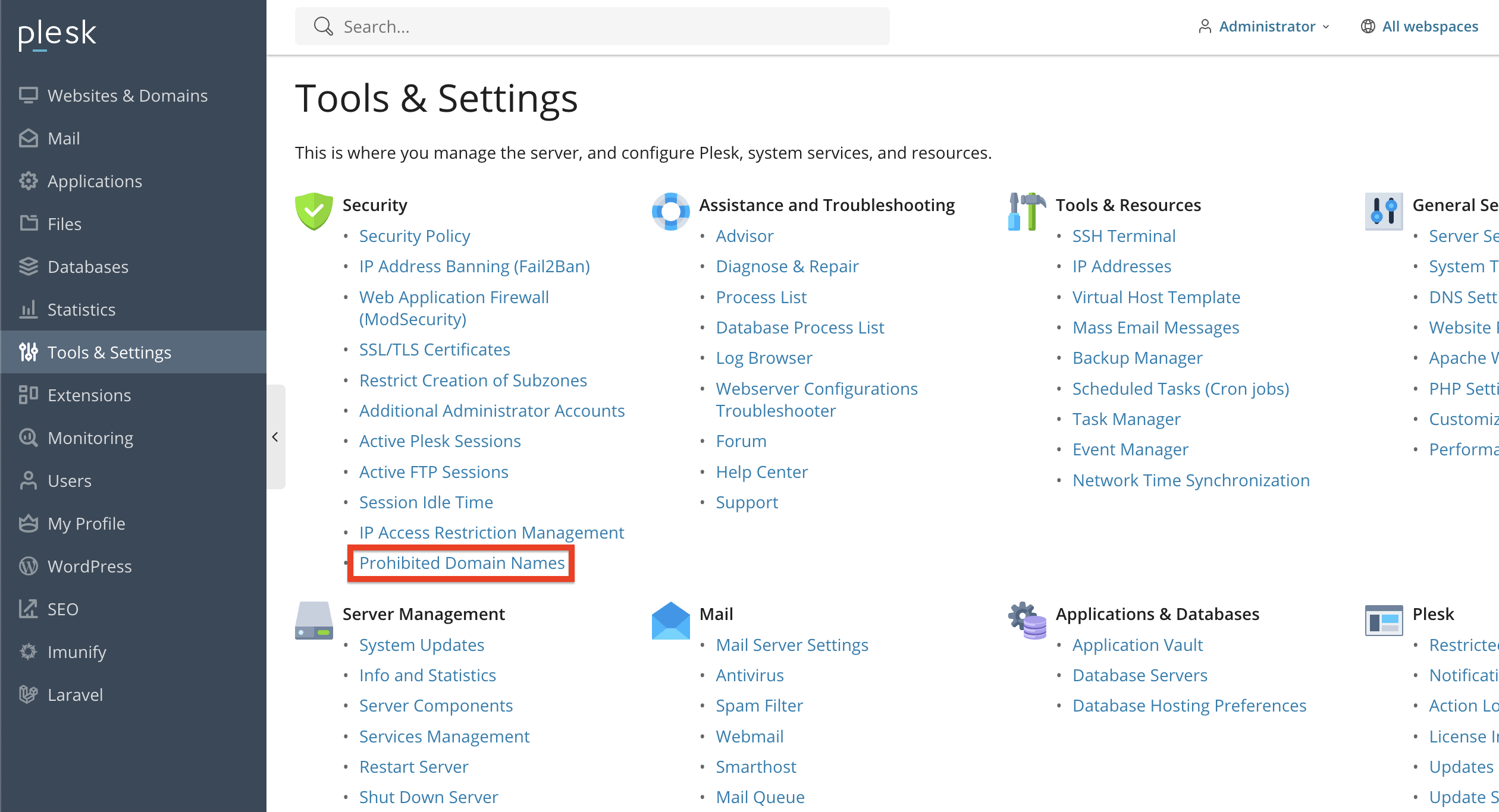 prohibit-domain-names