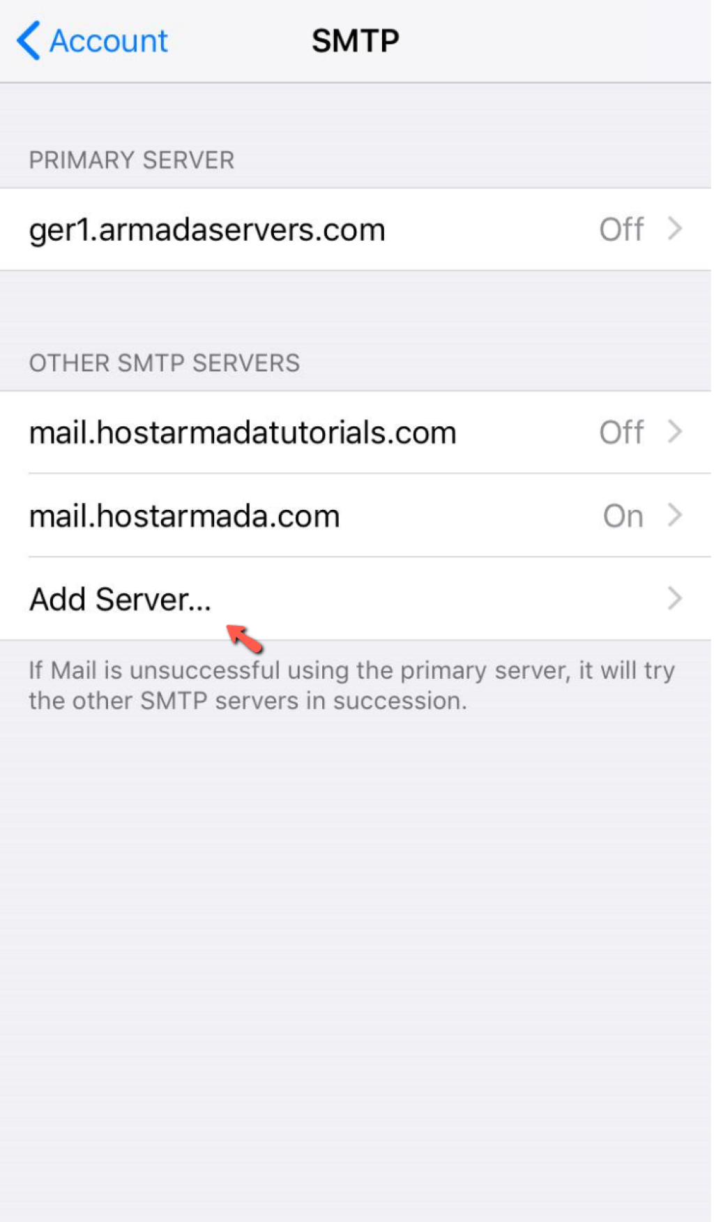 Add SMTP Server