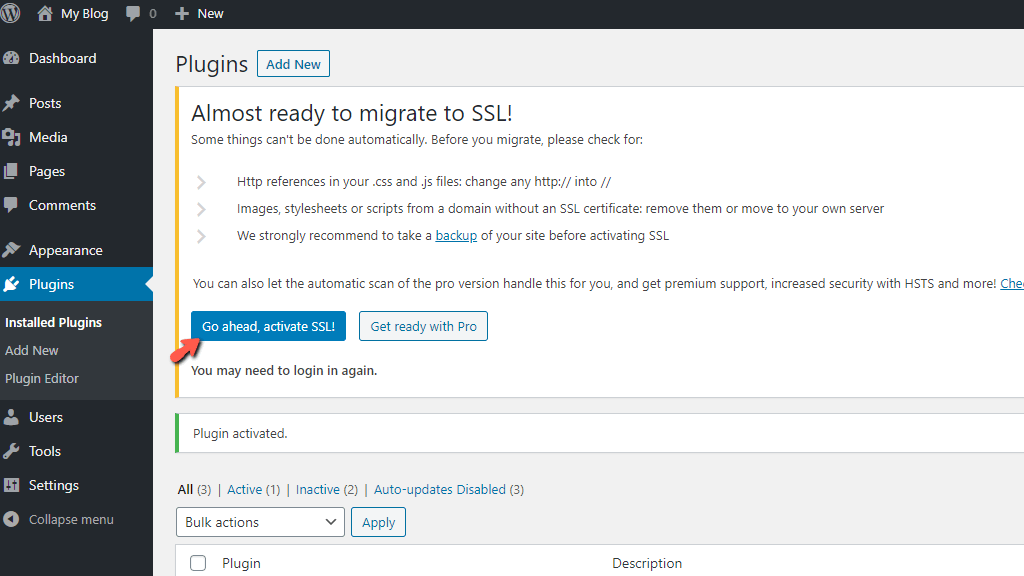 Migrate WordPress from HTTP to HTTPS