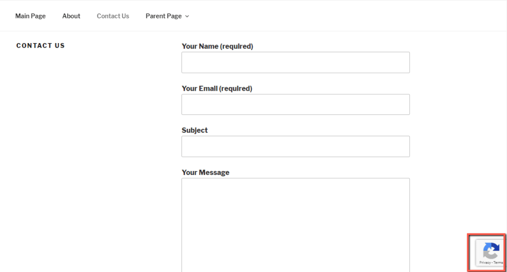 WordPress Contact Form with Google reCAPTCHA v3