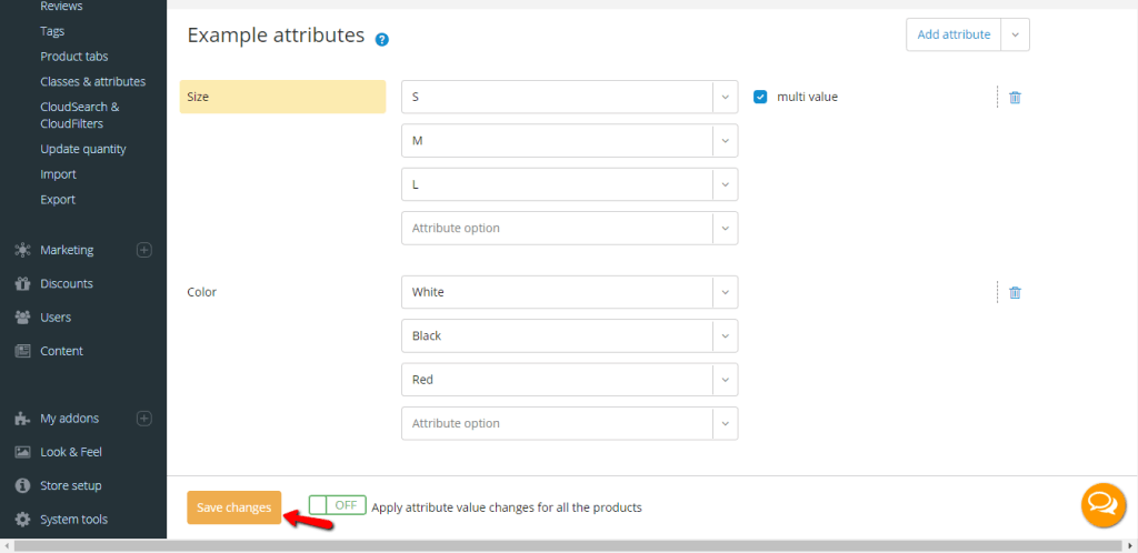 Select Variable Product Attributes