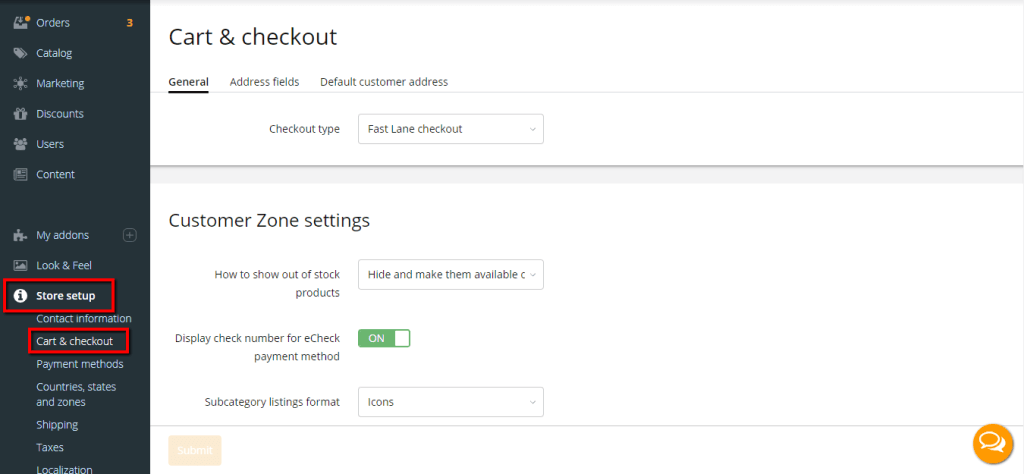 Accessing the Cart and Checkout page