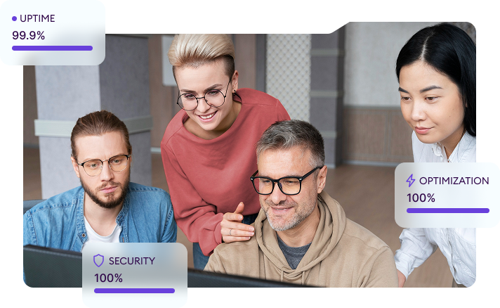 Agency team working together